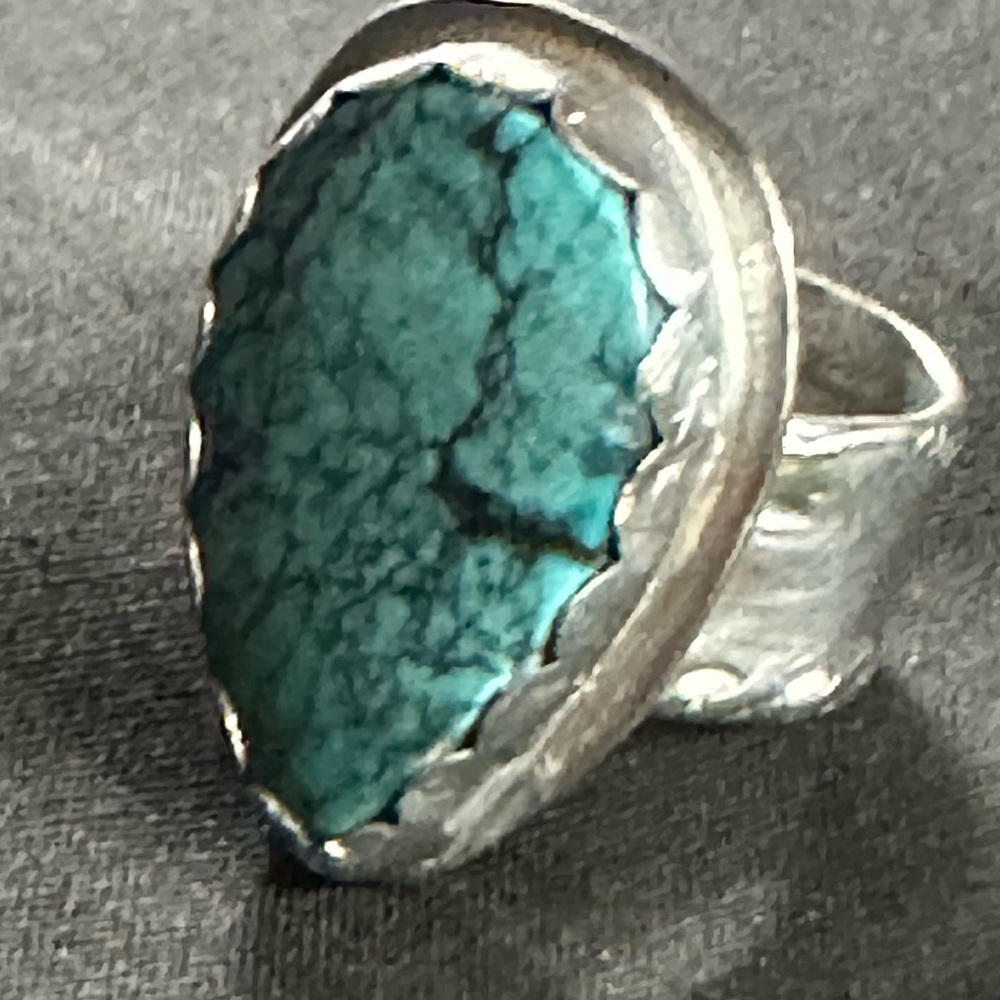 Kingman Turquoise Darling, Silver Ring - image 2